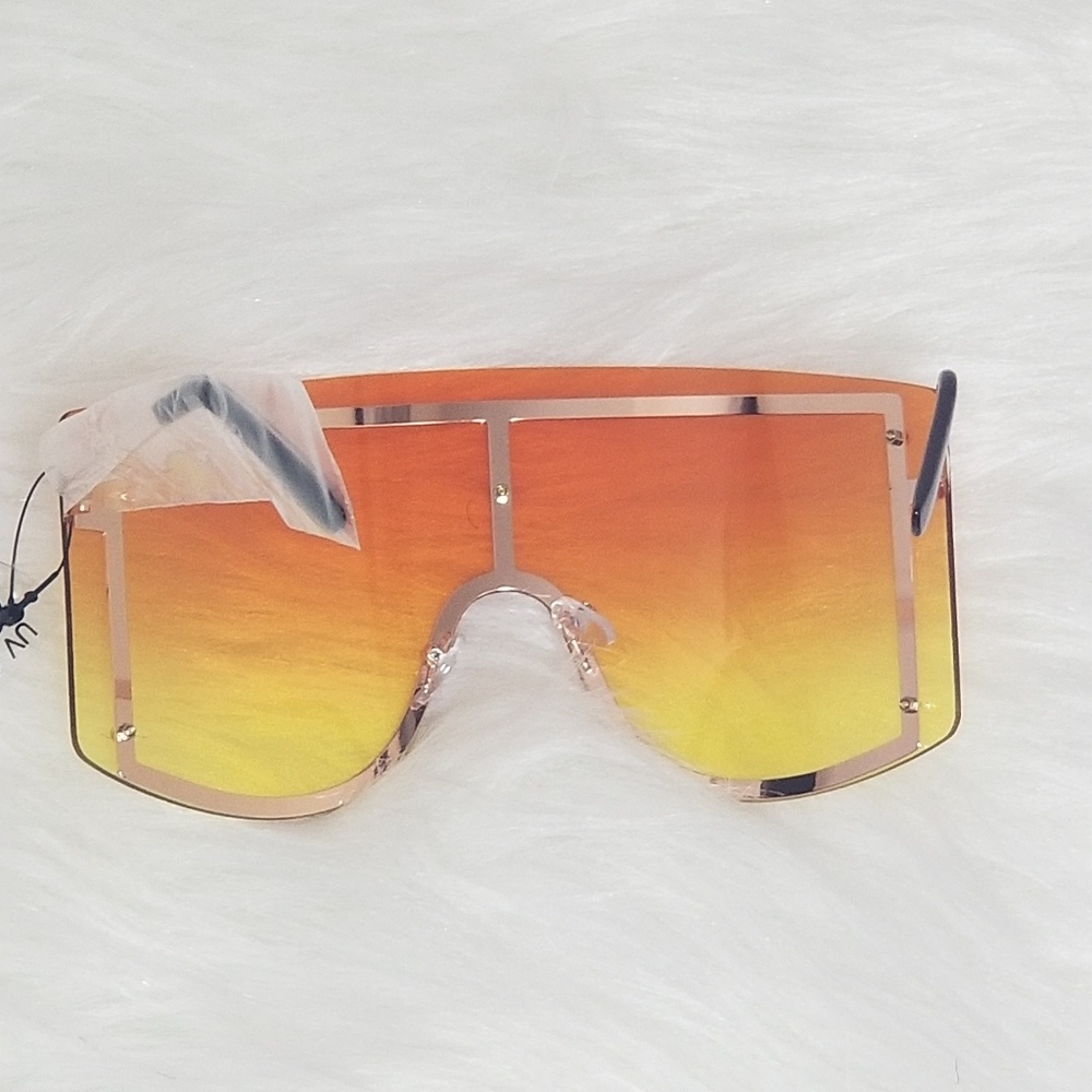 NWT Wide Orange Sun glass - Picture 3 of 4
